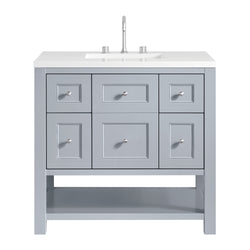 James Martin Breckenridge 36" Single Vanity w/ 3CM Countertop