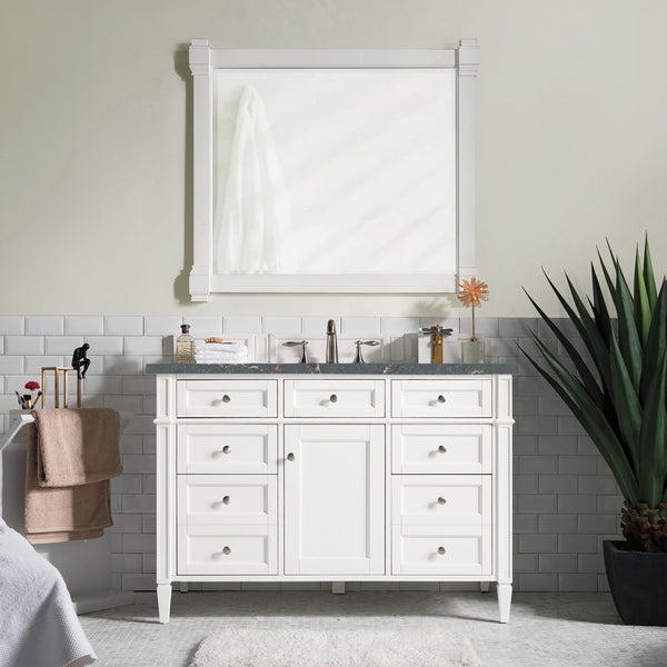 James Martin Brittany 48" Single Vanity with 3 CM Countertop & FreePower Wireless Charger