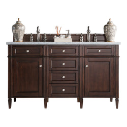 James Martin Brittany 60" Double Vanity with 3 CM Countertop & FreePower Wireless Charger