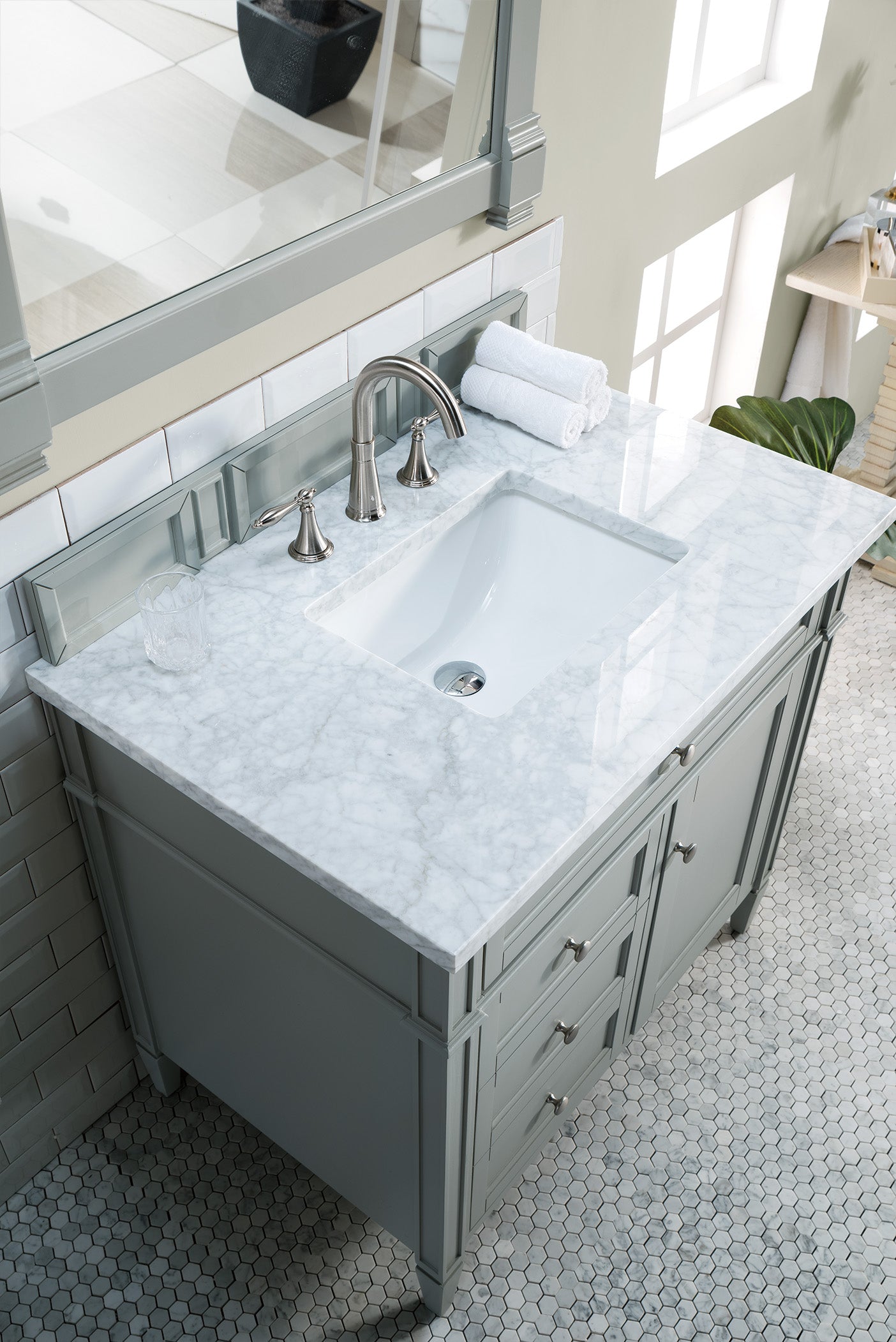 James Martin Brittany 36" Single Vanity with 3 Countertop
