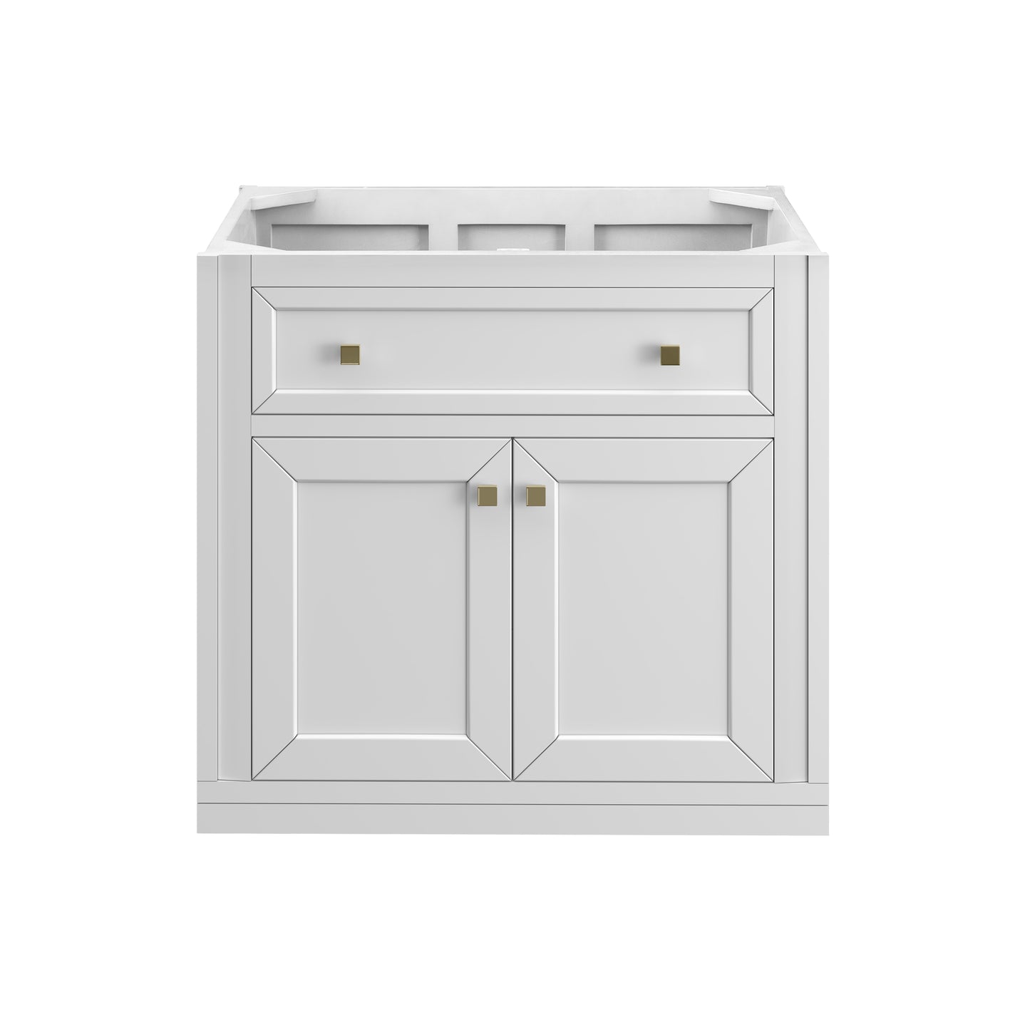 James Martin Chicago 30" Single Vanity with Single Hole 3CM White Zeus Silestone Top & Backsplash