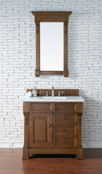 James Martin Brookfield 36" Single Vanity, Country Oak with 3 CM Top - Luxe Bathroom Vanities
