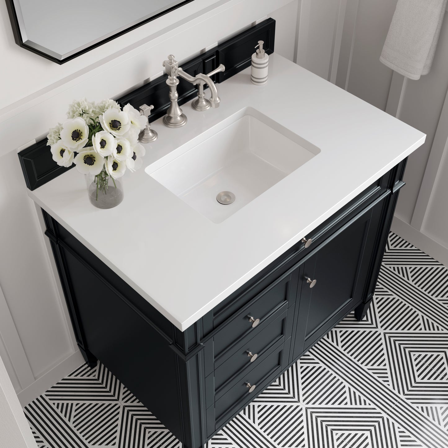 James Martin Brittany 36" Single Vanity with 3 Countertop