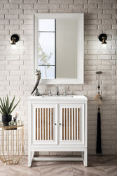 James Martin Athens 48" Single Vanity Cabinet with 3 CM Countertop - Luxe Bathroom Vanities