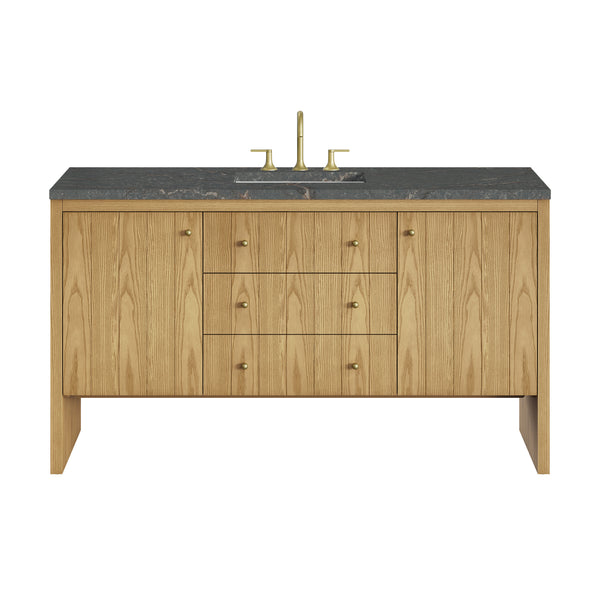 James Martin Hudson 60" Single Vanity with 3 CM Countertop & FreePower Wireless Charger