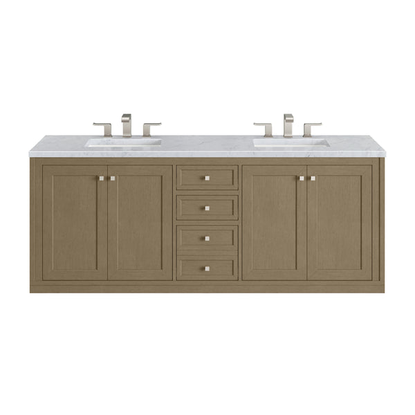 James Martin Chicago 72" Double Vanity with 3 CM Countertop