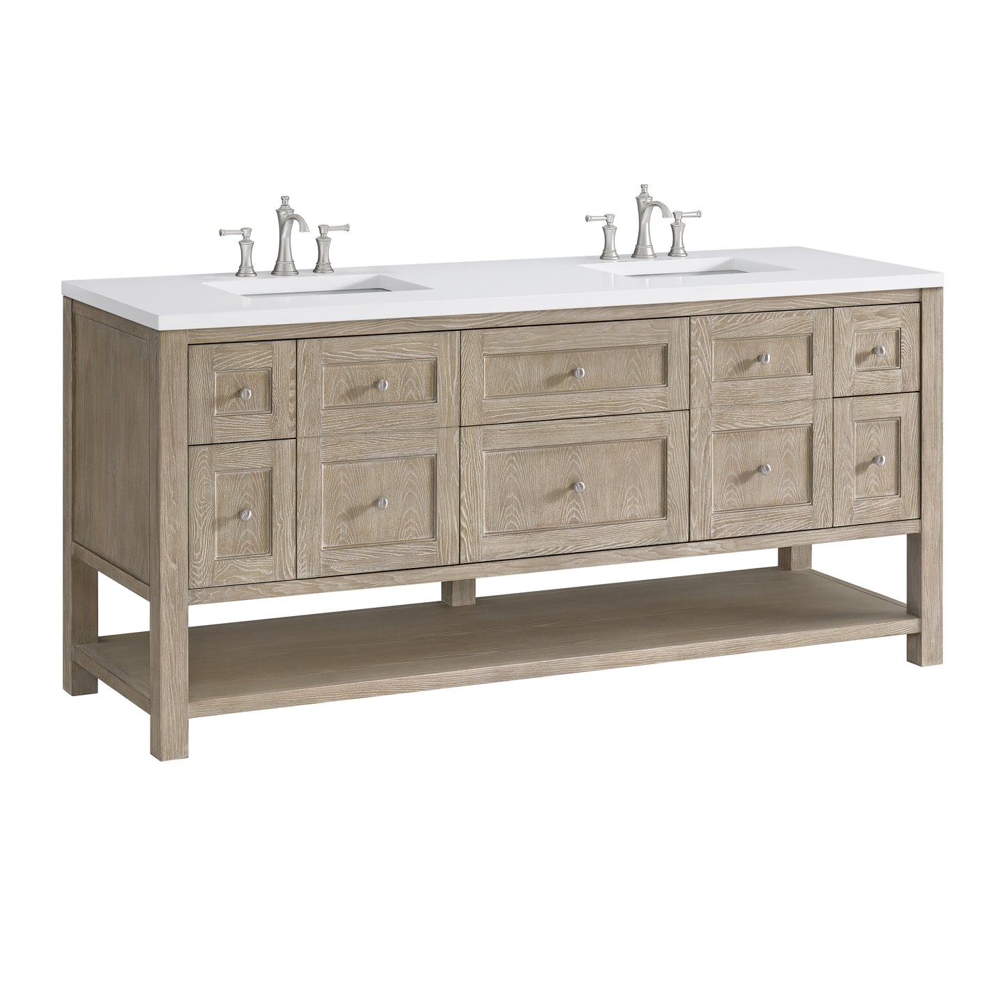 James Martin Breckenridge 72" Double Vanity w/ 3 CM Countertop