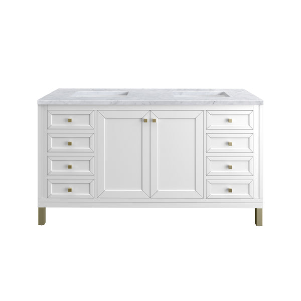 James Martin Chicago 60" Double Vanity with 3 CM Countertop