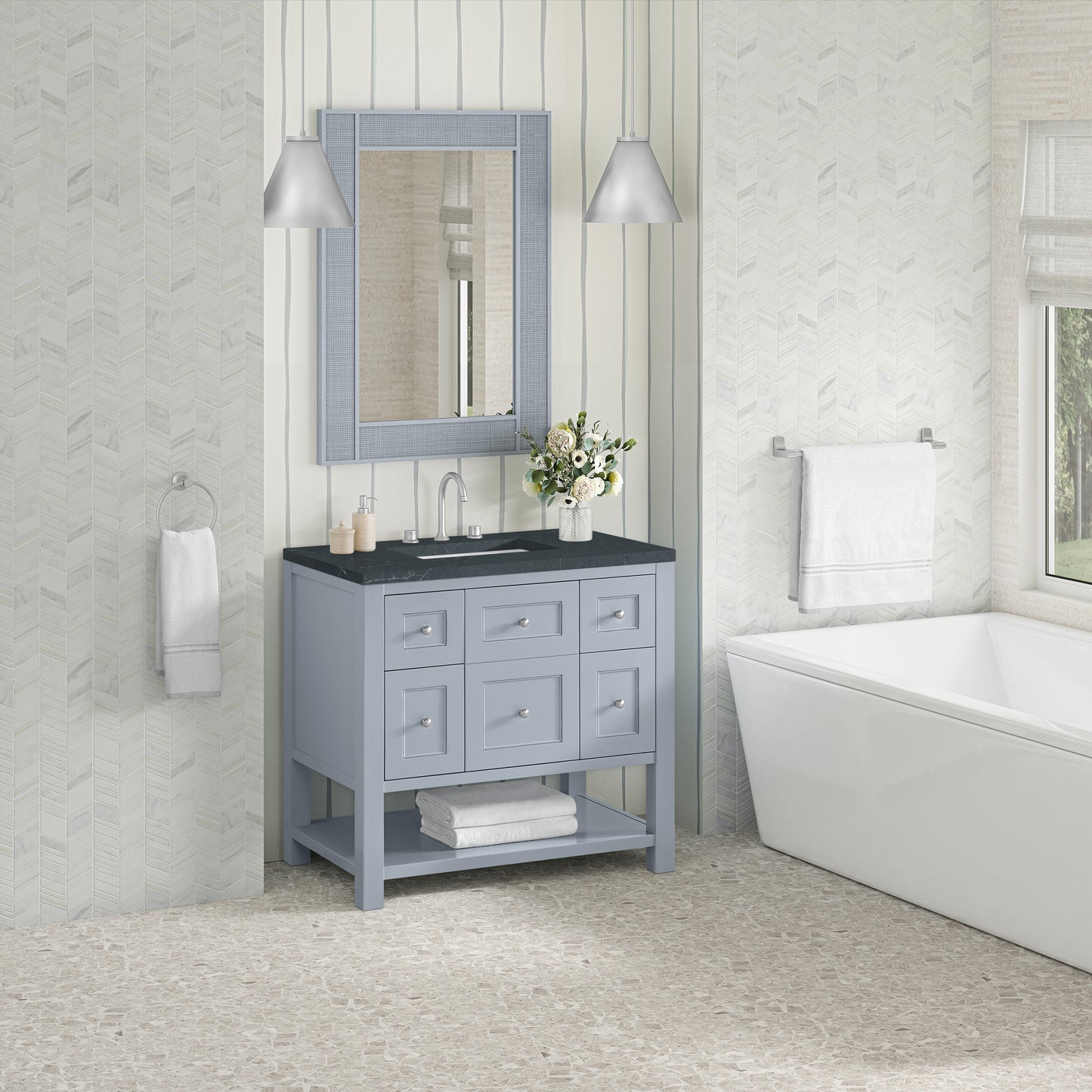 James Martin Breckenridge 36" Single Vanity w/ 3CM Countertop