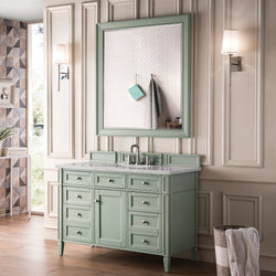 James Martin Brittany 48" Single Vanity with 3 CM Countertop & FreePower Wireless Charger