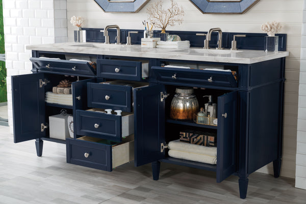 James Martin Brittany 72" Double Vanity with 3 CM Countertop & FreePower Wireless Charger