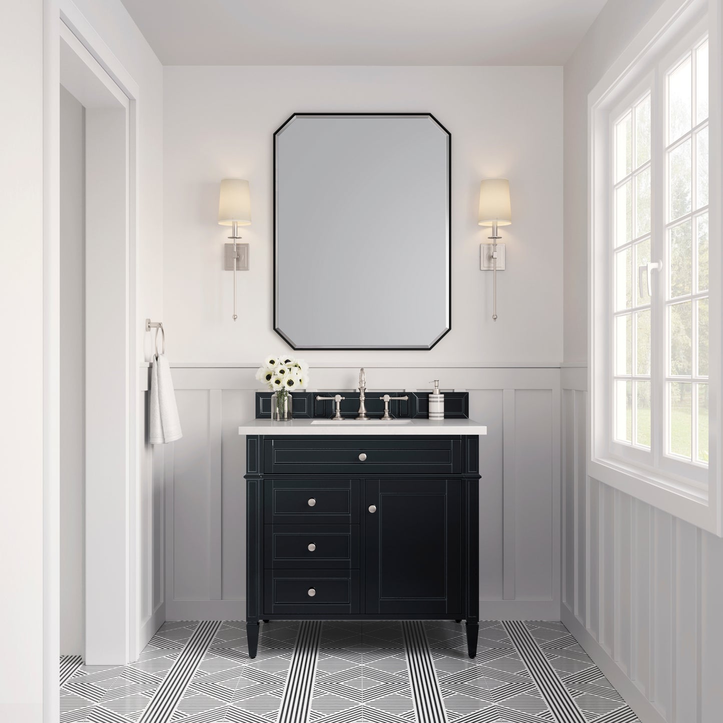 James Martin Brittany 36" Single Vanity with 3 Countertop