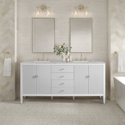 James Martin Myrrin 72" Double Vanity with 3 CM Countertop