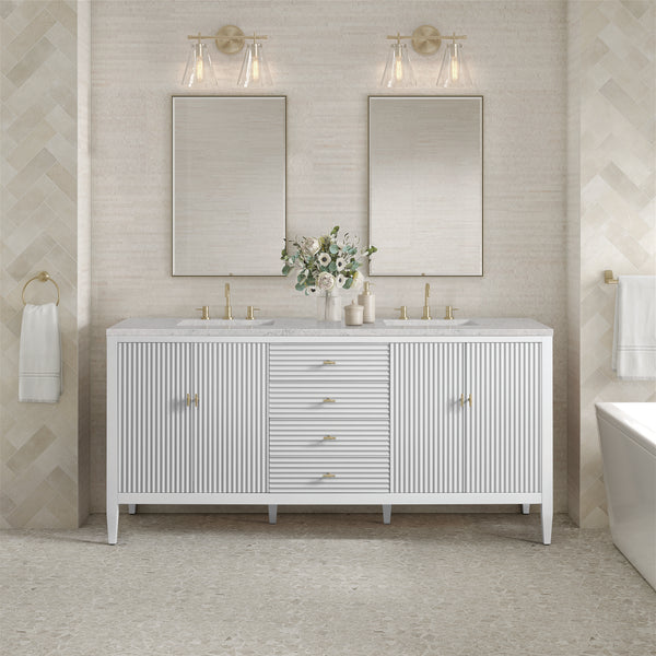 James Martin Myrrin 72" Double Vanity with 3 CM Countertop
