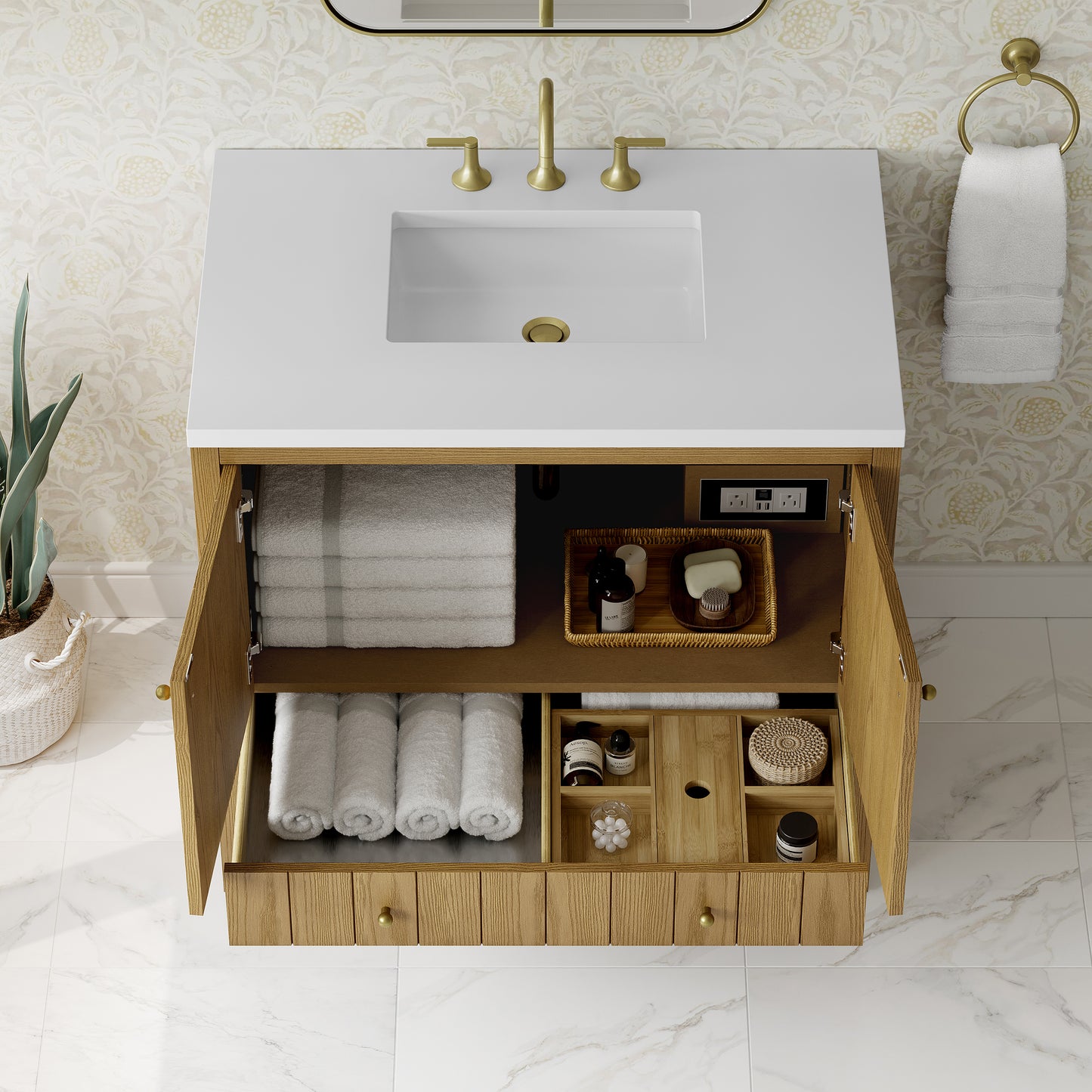 James Martin Hudson 36" Single Vanity with 3 CM Countertop