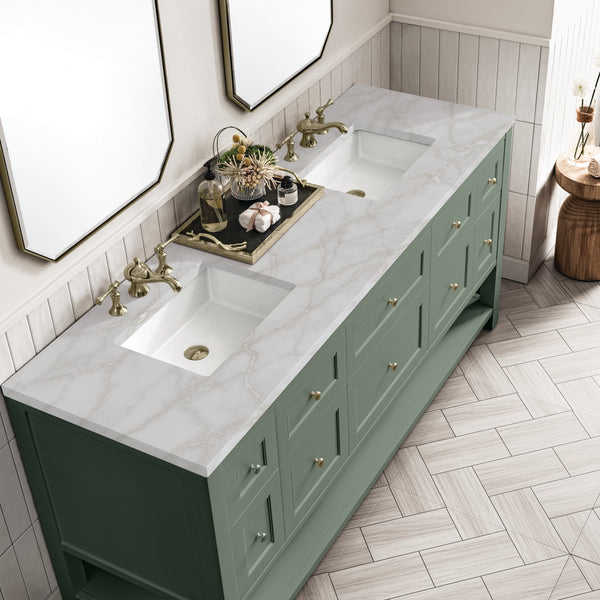 James Martin Breckenridge 72" Double Vanity w/ 3 CM Countertop