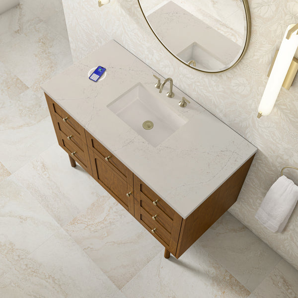 James Martin Laurent 48" Single Vanity with 3 CM Countertop & FreePower Wireless Charger