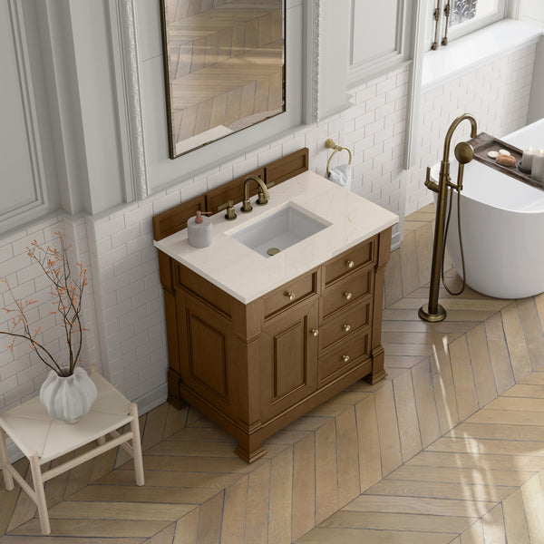 James Martin Brookfield 36" Single Vanity with 3 CM Countertop - Luxe Bathroom Vanities