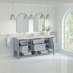 James Martin Breckenridge 72" Double Vanity w/ 3 CM Countertop
