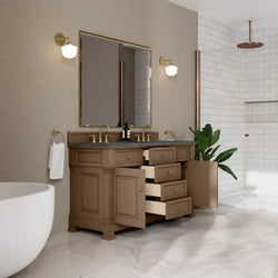 James Martin Brookfield 60" Double Vanity with 3 CM Countertop & FreePower Wireless Charger
