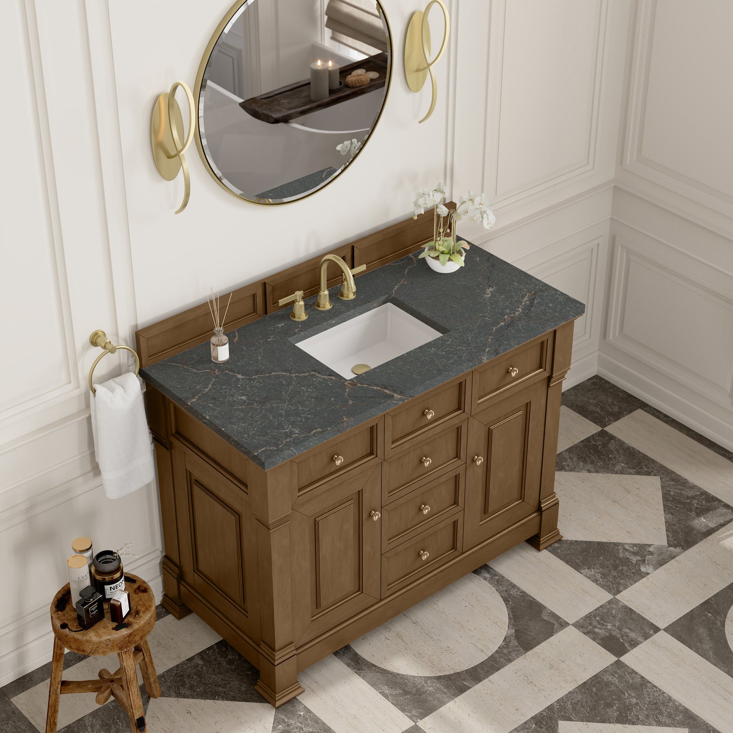 James Martin Brookfield 48" Single Vanity with 3 CM Countertop - Luxe Bathroom Vanities