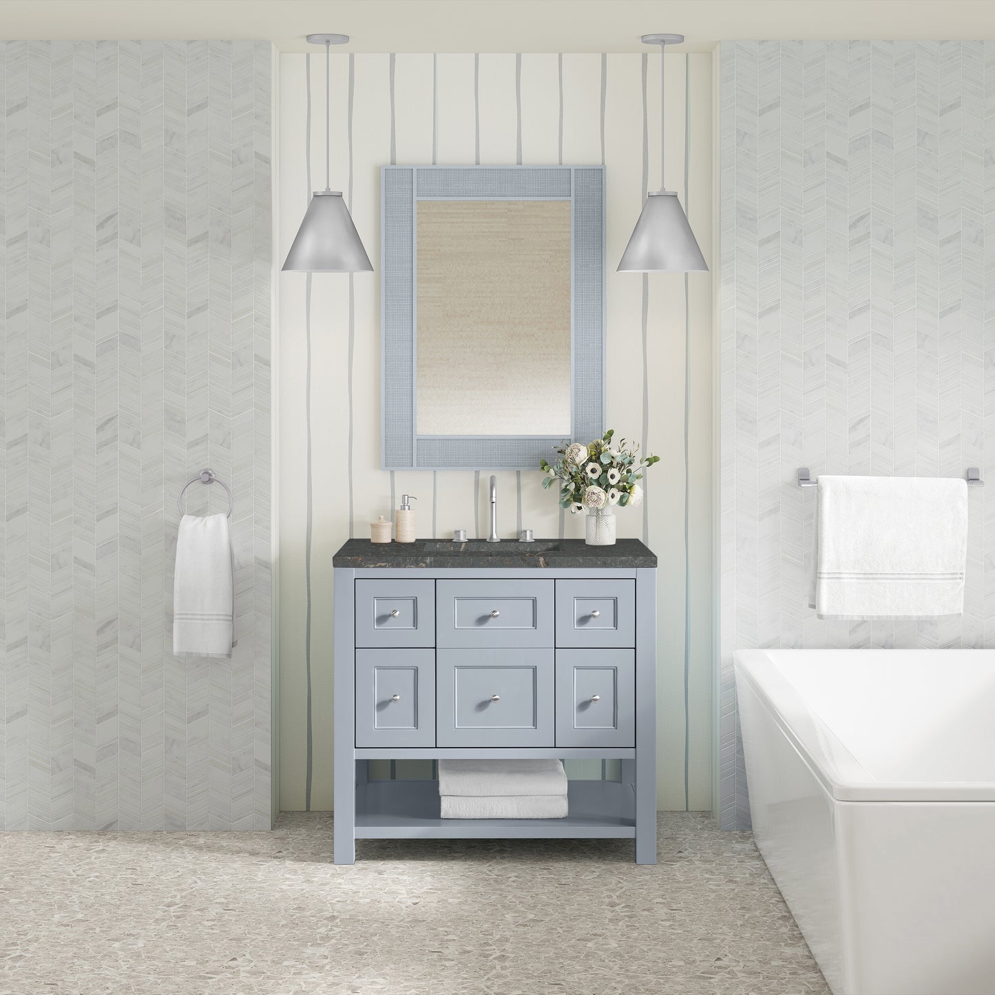 James Martin Breckenridge 36" Single Vanity w/ 3CM Countertop