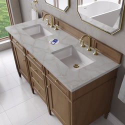 James Martin Brittany 60" Double Vanity with 3 CM Countertop & FreePower Wireless Charger