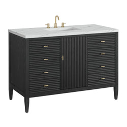 James Martin Myrrin 48" Single Vanity with 3 CM Countertop & FreePower Wireless Charger
