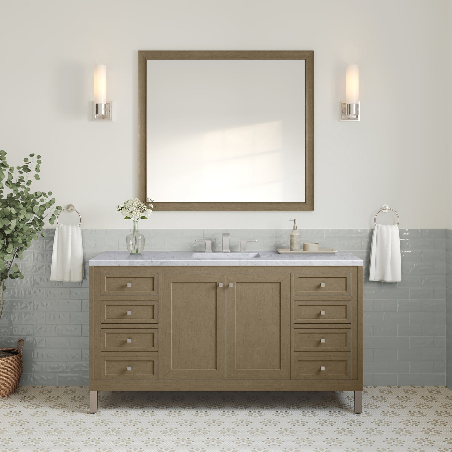 James Martin Chicago 60" Single Vanity with 3 CM Countertop