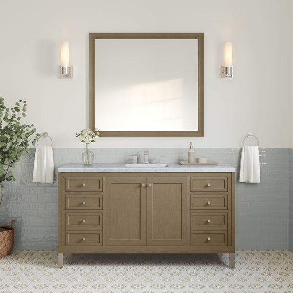James Martin Chicago 60" Single Vanity with 3 CM Countertop