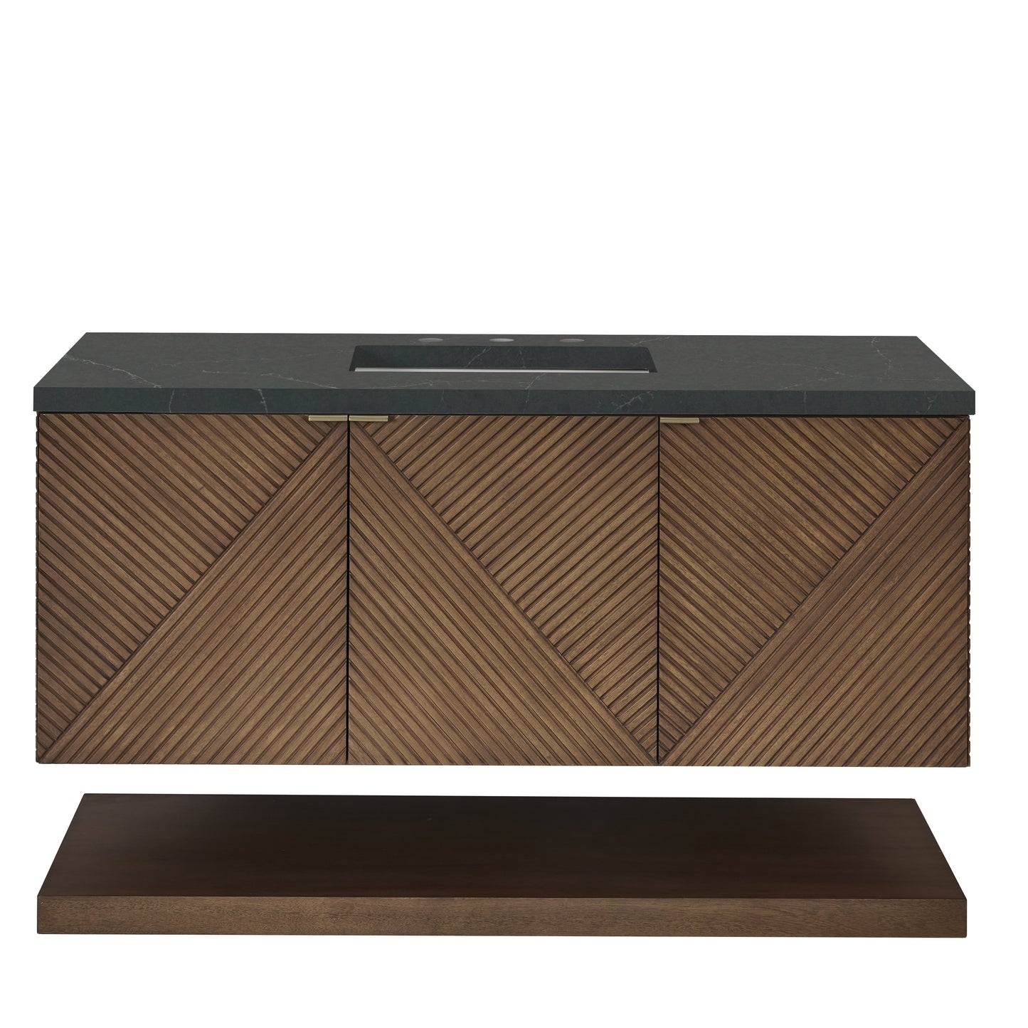 James Martin Marcello 48" Single Vanity, Chestnut with 3CM Top - Luxe Bathroom Vanities