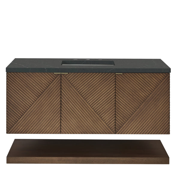 James Martin Marcello 48" Single Vanity, Chestnut with 3CM Top - Luxe Bathroom Vanities