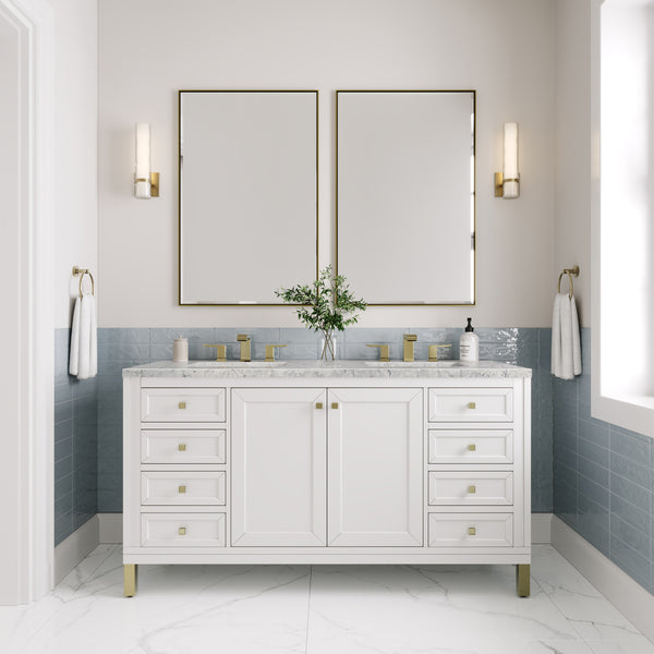 James Martin Chicago 60" Double Vanity with 3 CM Countertop