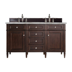 James Martin Brittany 60" Double Vanity with 3 CM Countertop & FreePower Wireless Charger