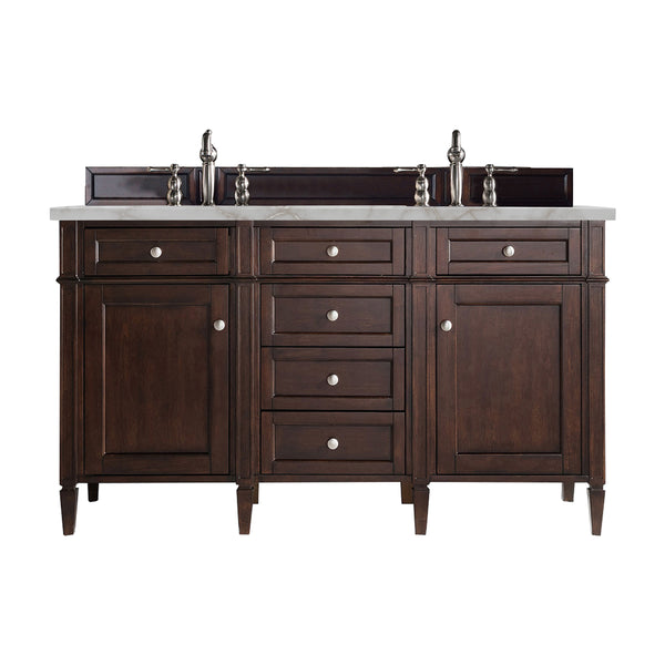 James Martin Brittany 60" Double Vanity with 3 CM Countertop & FreePower Wireless Charger