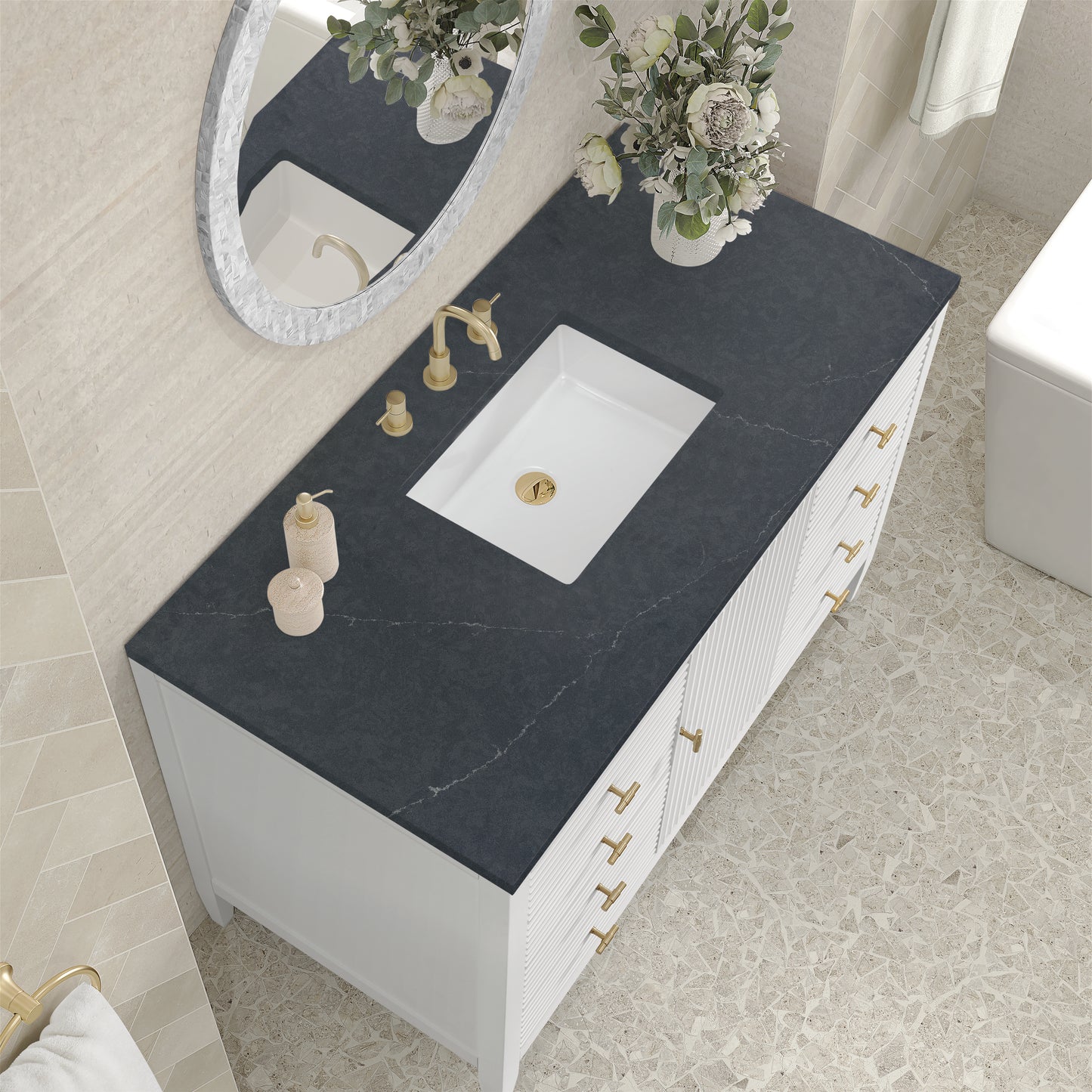 James Martin Myrrin 48" Single Vanity with 3 CM Countertop