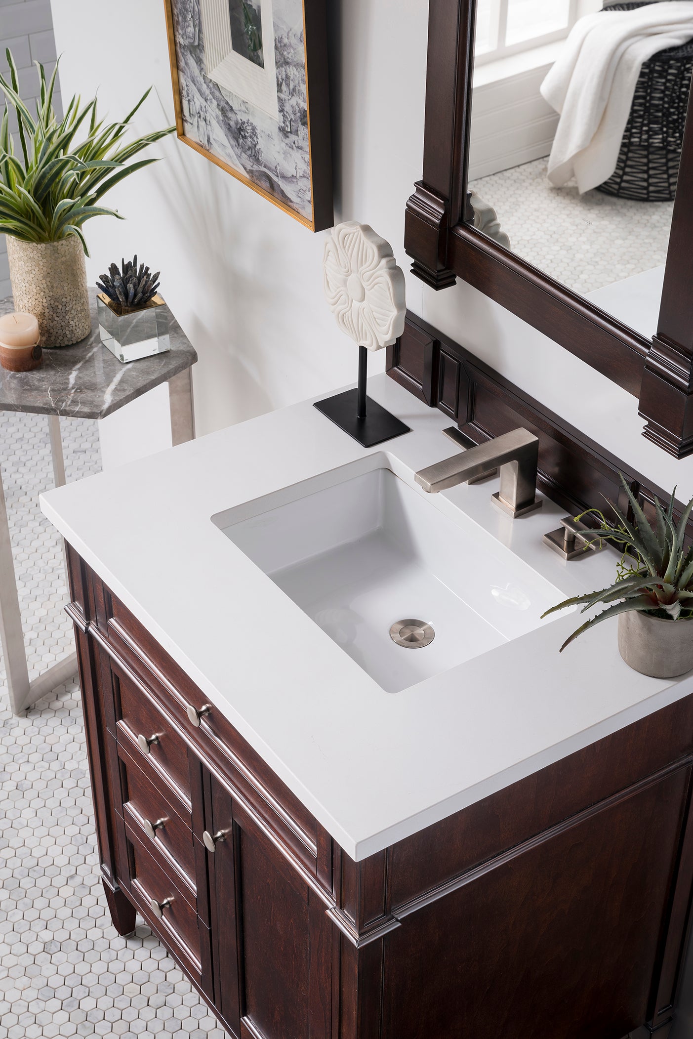 James Martin Brittany 30" Single Vanity with 3 CM Countertop