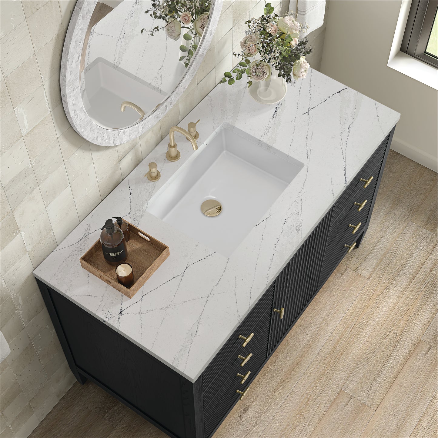 James Martin Myrrin 48" Single Vanity with 3 CM Countertop