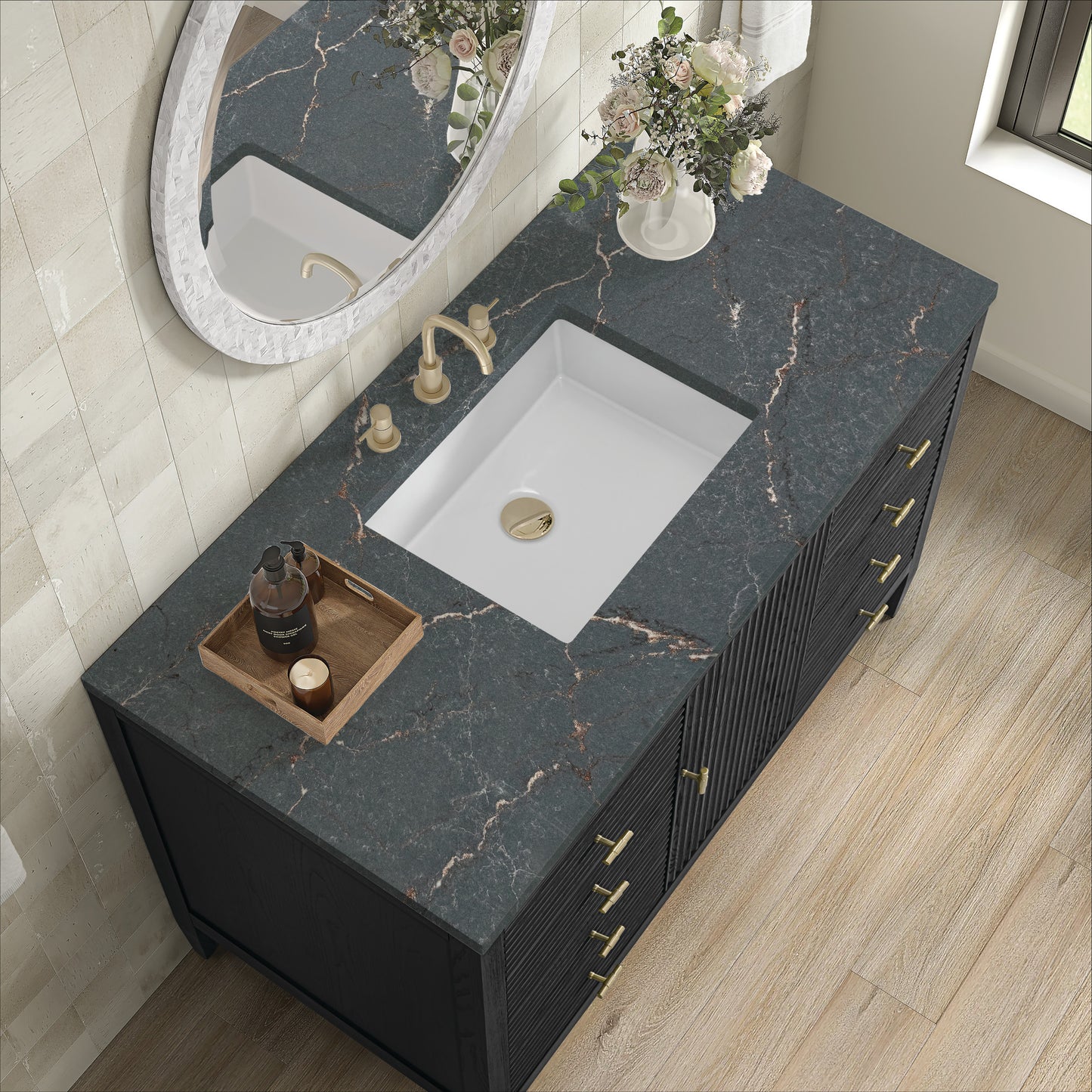 James Martin 48" Myrrin Vanity, W/ 3CM Top