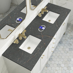 James Martin Chicago 72" Double Vanity with 3 CM Countertop & FreePower Wireless Charger