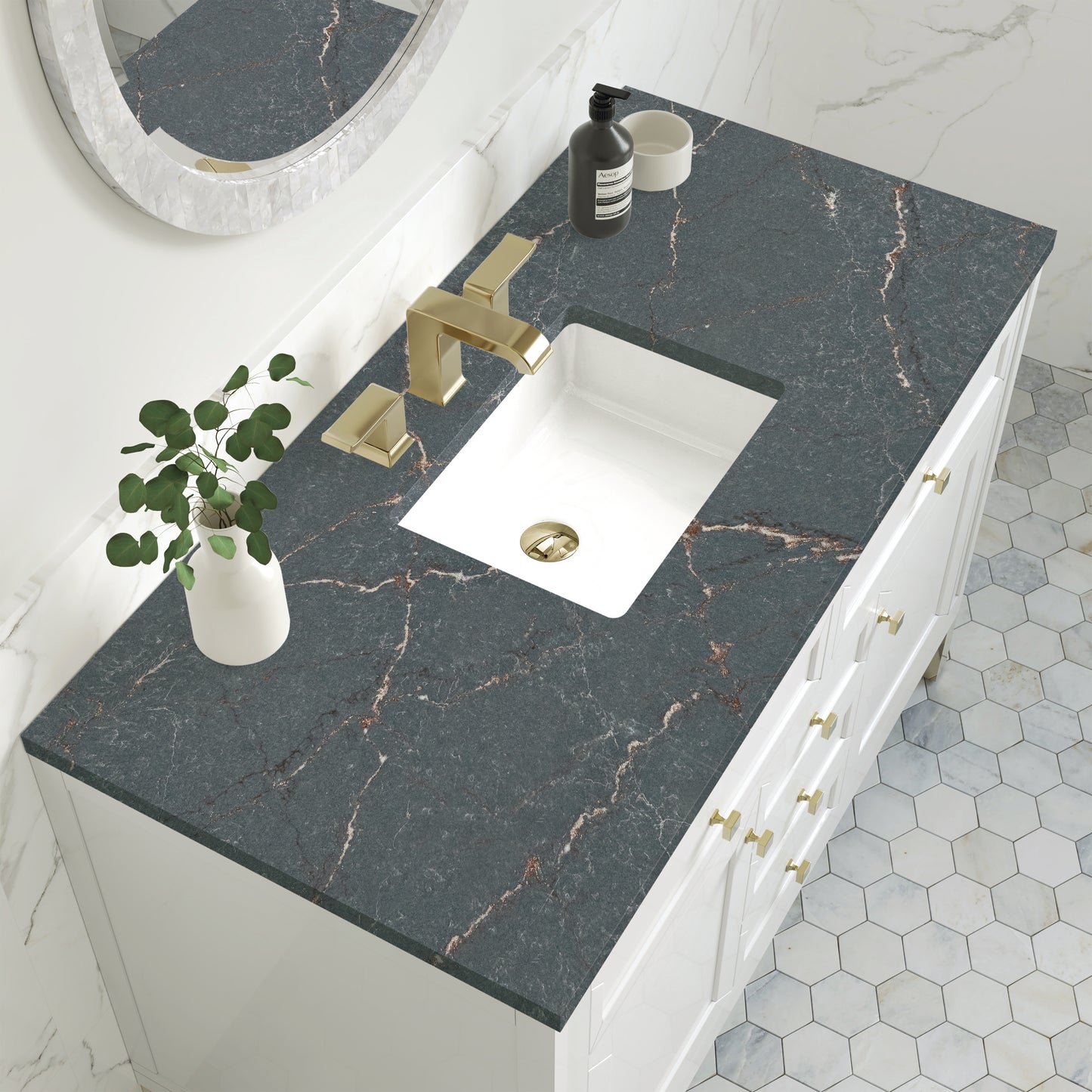 James Martin Chicago 48" Single Vanity with 3 CM Countertop