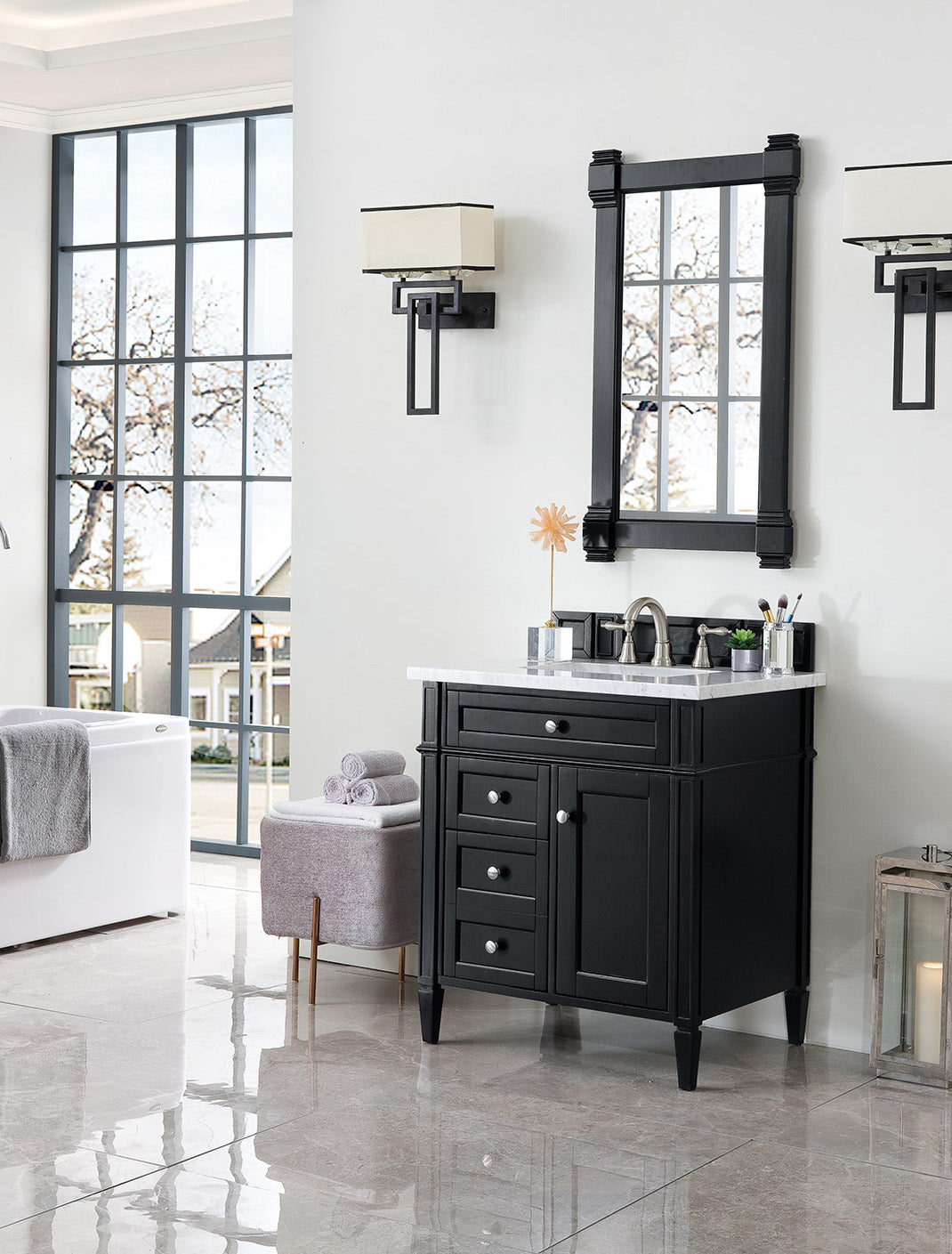 James Martin Brittany 30" Single Vanity with 3 CM Countertop