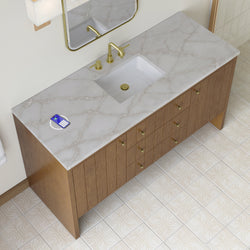 James Martin Hudson 60" Single Vanity with 3 CM Countertop & FreePower Wireless Charger