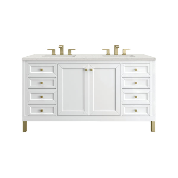 James Martin Chicago 60" Double Vanity with 3 CM Countertop