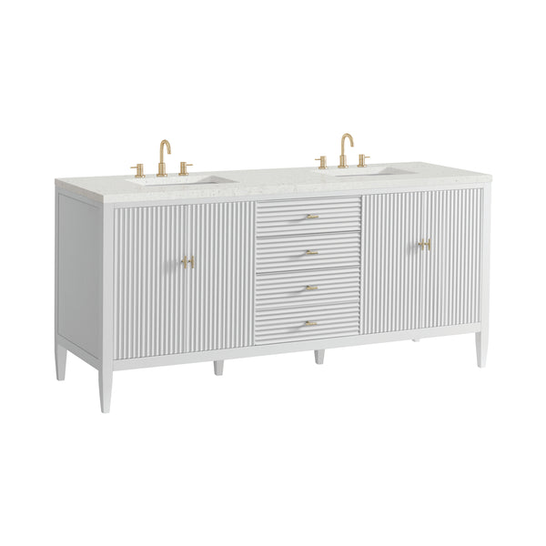 James Martin Myrrin 72" Double Vanity with 3 CM Countertop