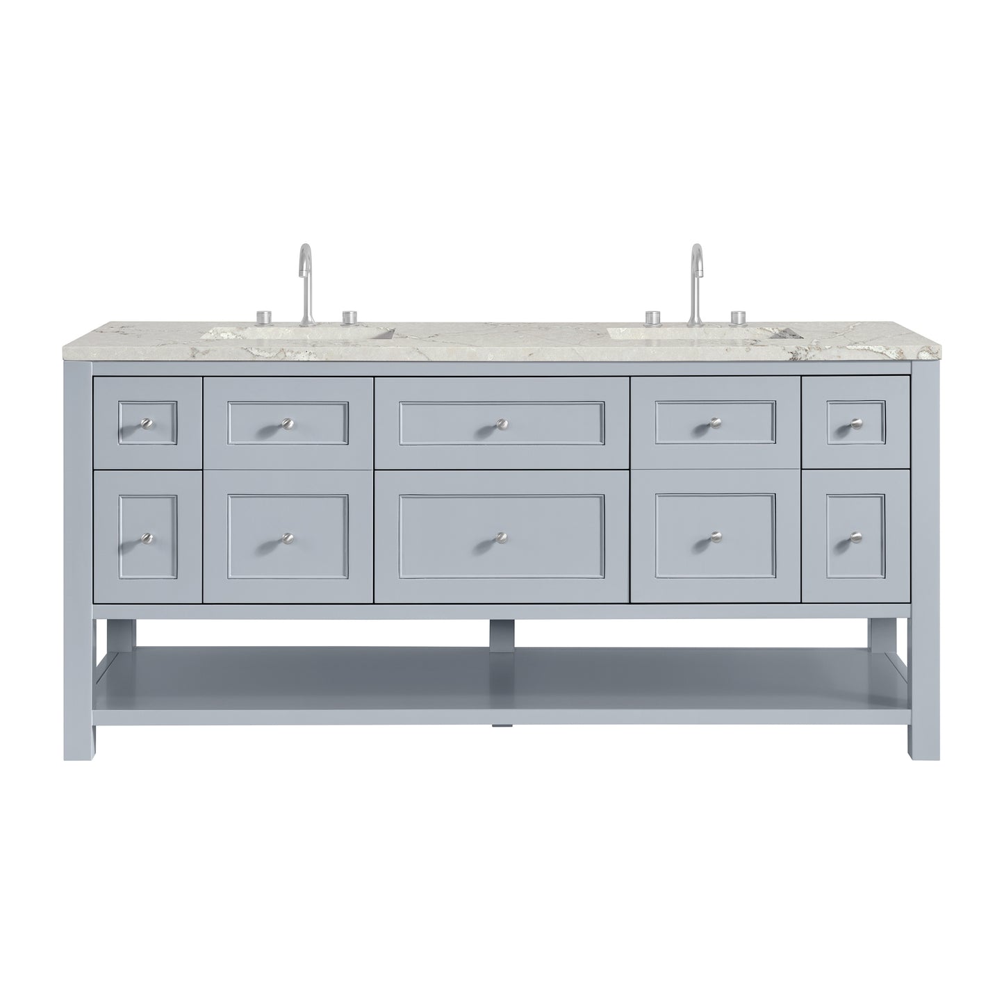 James Martin Breckenridge 72" Double Vanity w/ 3 CM Countertop