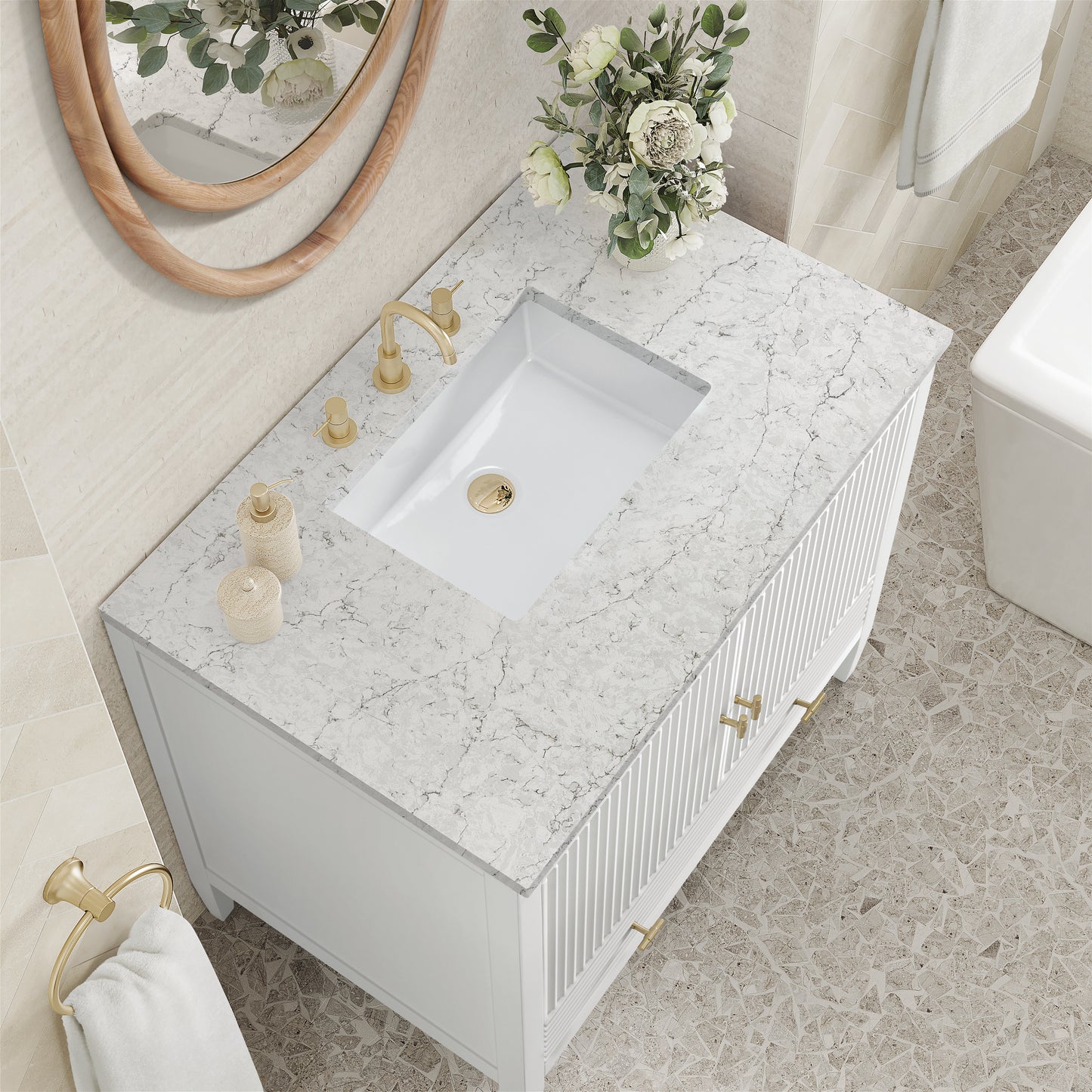 James Martin Myrrin 36" Single Vanity with 3 CM Countertop