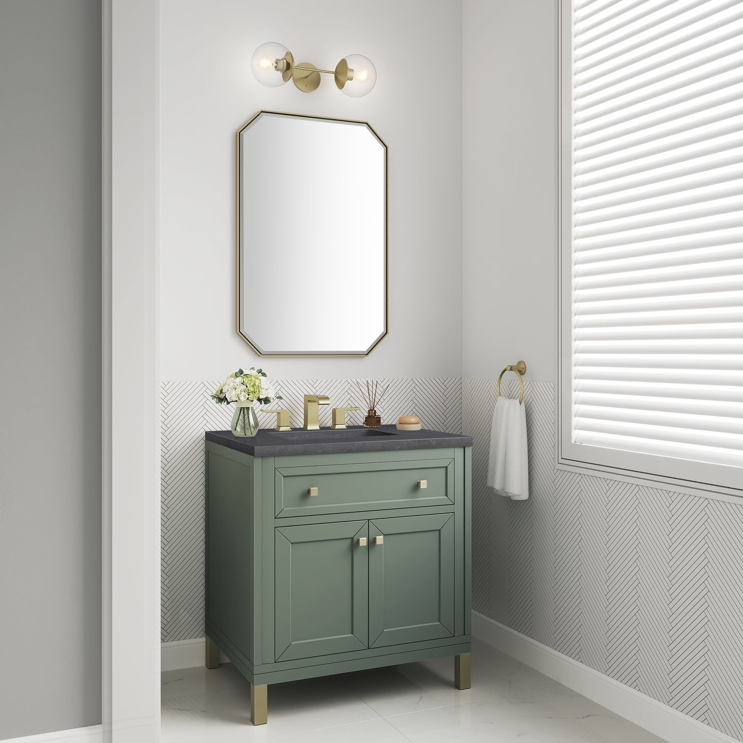 James Martin Chicago 30" Single Vanity with 3 CM Countertop