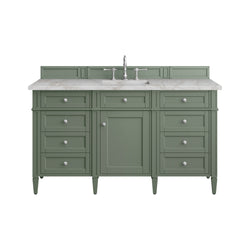 James Martin Brittany 60" Single Vanity with 3 CM Countertop & FreePower Wireless Charger
