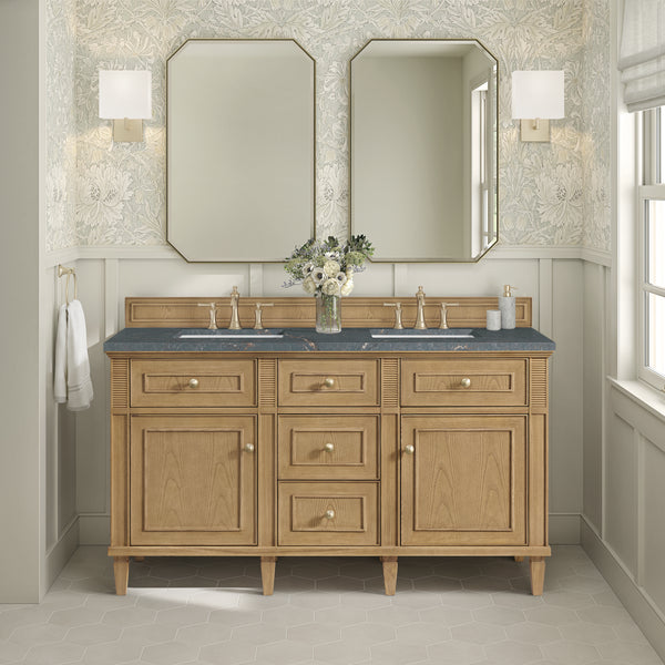 James Martin Lorelai 60" Double Vanity with 3 CM Countertop & FreePower Wireless Charger